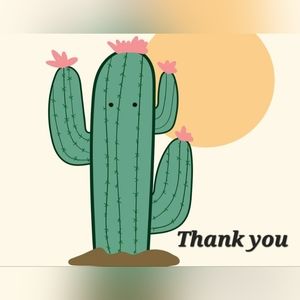 Cactus Business Thank You Card 50 Count